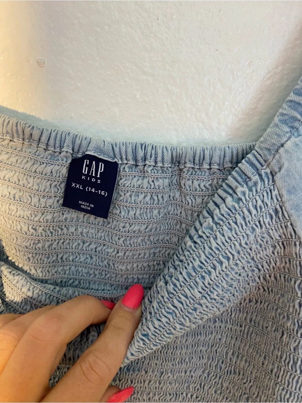 GAP Kids size XXL NWT blue chambray blouse